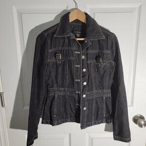 Calvin Klein‎ Jeans Jean Jacket-Dark Denim-Women's SM